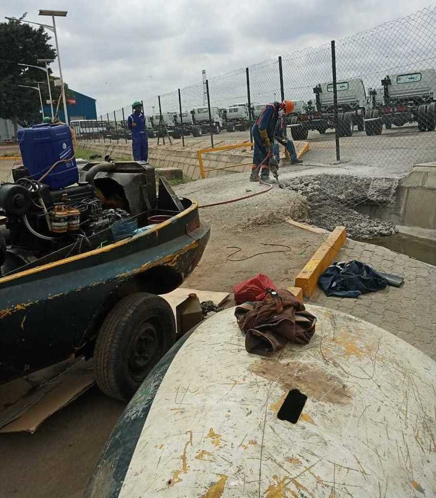 Industrial floor repairs and polishing